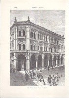 PADOVA PALAZZO DELLE DEBITE incisione originale 1902 animata pulita bella