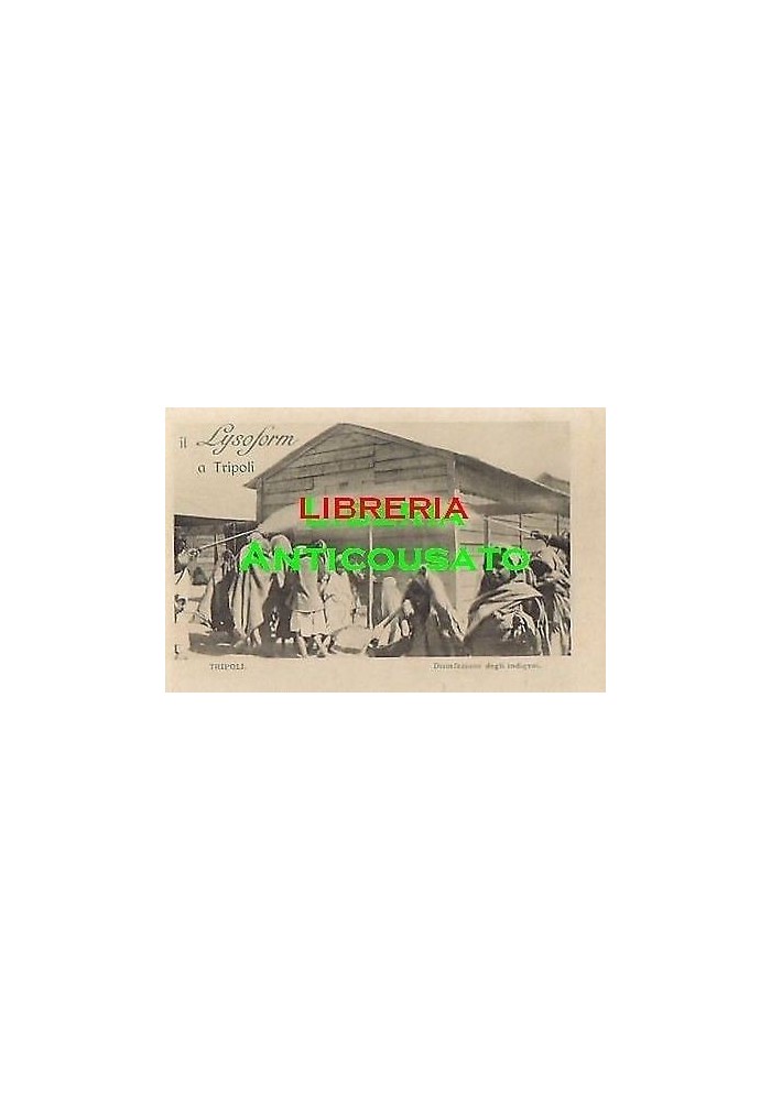 CARTOLINA LYSOFORM TRIPOLI - disinfezione degli indigeni -NON VIAGGIATA animata