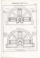 ARCHITETTURA CIVILE CARCERE SAN GALLO INCISIONE STAMPA IN RAME 1866 ORIGINALE