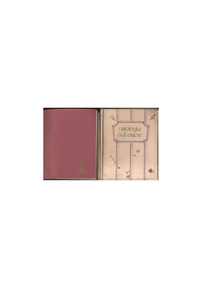 ANTOLOGIA DELL'AMORE 1936 Rizzoli copertina in seta libro minuscolo