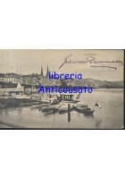 LUZERN Lucerna Cartolina viaggiata 1910 postcard Leon Nordmann porticciolo lago