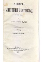 L'ITALOMANIA L'ITALIANISMO INDIGENO Nicola Longo Mancini 1855 Napoli Androsio