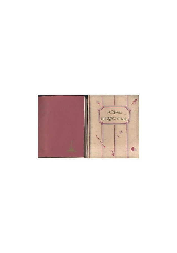 UN TRAGICO AMORE di Nicola Lenau - 1936 Rizzoli libro piccolissimo in seta