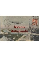 cartolina LE DIRIGEABLE MILITAIRE LA REPUBLIQUE TOUR EIFFEL VIAGGIATA DIRIGIBILI