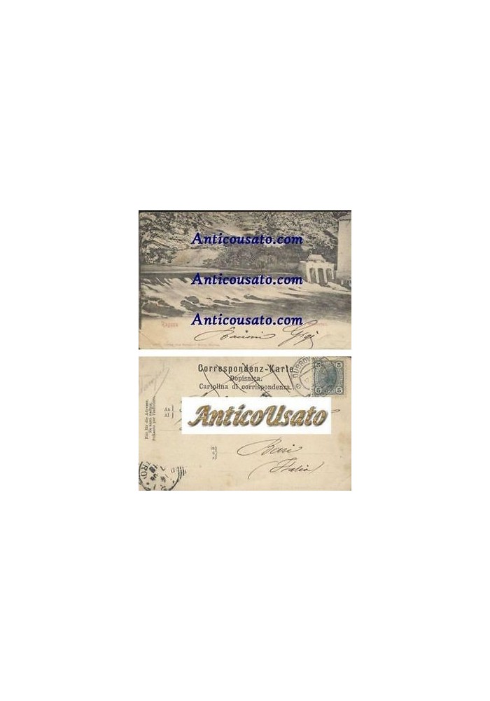 CARTOLINA RAGUSA OMBLA WASSERFALL Originale VIAGGIATA 1910? CROAZIA