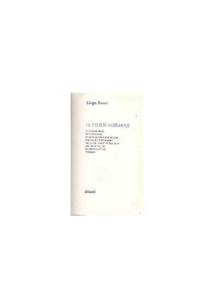 LE STORIE FERRARESI di Giorgio Bassani - Einaudi editore V edizione 1960