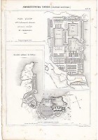ARCHITETTURA NAVALE ARSENALE MARITTIMO CHEREBURGO INCISIONE STAMPA RAME 1866