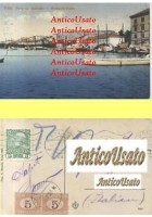 POLA - PORTO COMMERCIALE Merkantil Halen - CARTOLINA VIAGGIATA 1912 A COLORI