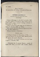Regio Decreto 1864 CONVOCAZIONE DEL COLLEGIO ELETTORALE DI MONTECCHIO
