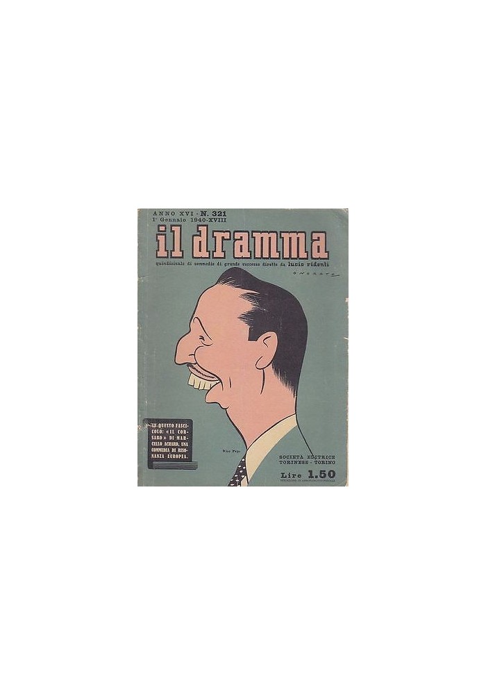 IL DRAMMA anno 16 numero 321 1 gennaio 1940 - IL CORSARO di Marcello Achard
