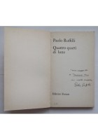 QUATTRO QUARTI DI LUNA Paolo Ruffilli 1974 Forum libro poesie Dedica autografa