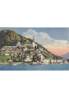 CARTOLINA - LAGO DI LUGANO MORCOLE - viaggiata 1913 a colori