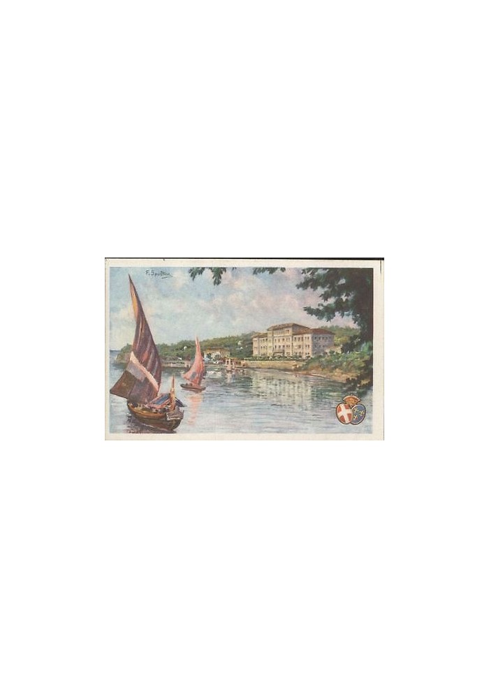 CROCE ROSSA ITALIANA ospedale Marino OLTRA (Trieste) Cartolina Vintage