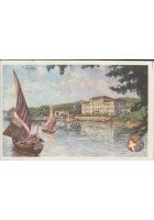 CROCE ROSSA ITALIANA ospedale Marino OLTRA (Trieste) Cartolina Vintage