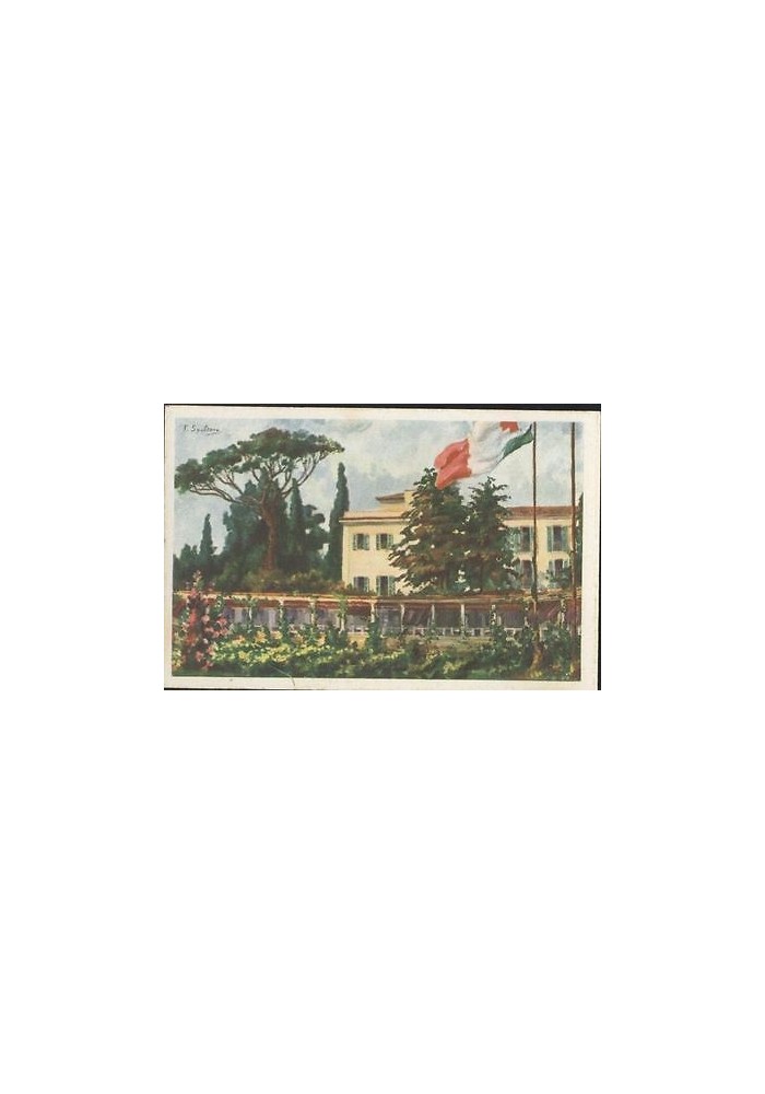 CARTOLINA CROCE ROSSA ITALIANA istituto Cesare Battisti - illustrata da Spoltona