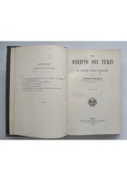 DEL DIRITTO DEI TERZI di Giuseppe Mirabelli volume II 1892 UTET libro antico