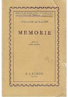 MEMORIE di Francesco De Sanctis 1958 Petrini editore