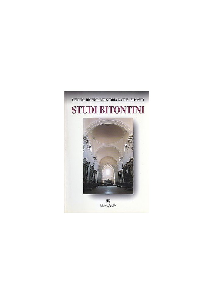 STUDI BITONTINI 1995 N. 59 - 60 Edipuglia 1996 articoli di Volpe Valente Milillo