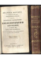 INSTITUTIONUM CANONICARUM LIBRI IV OPERA COMPLETA di Joannis Devoti 1838