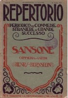 SANSONE commedia in 4 atti di Henry Bernstein REPERTORIO anno II n.8 14 04 1921