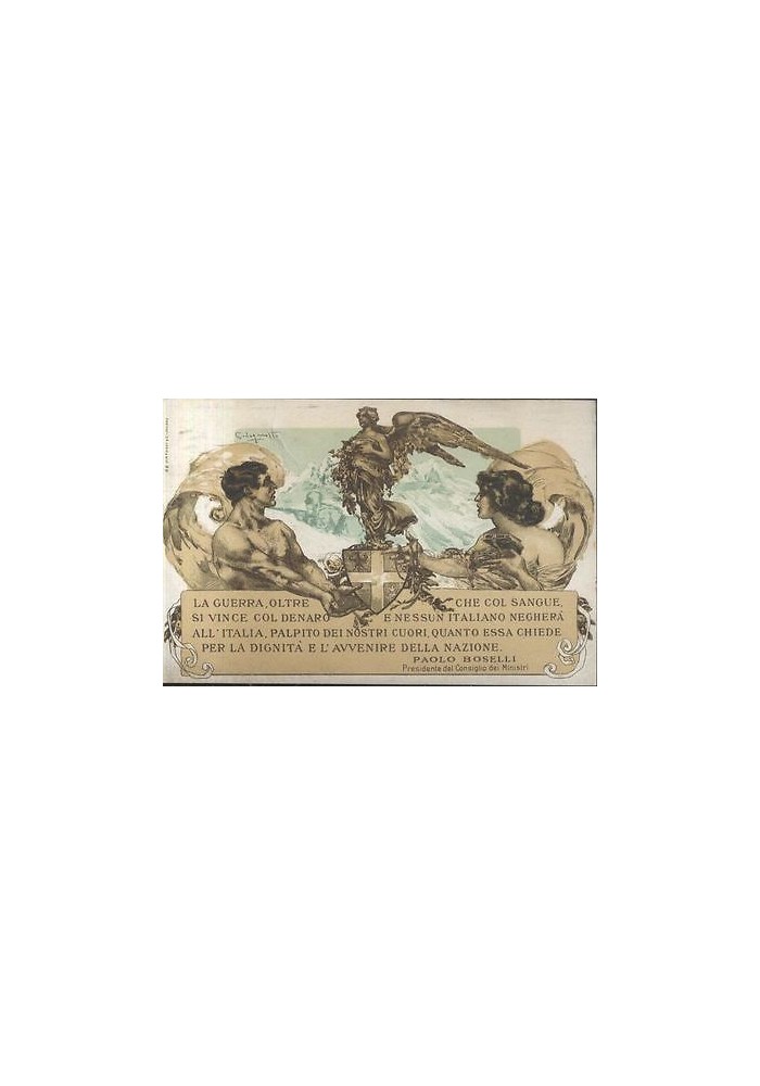 CREDITO ITALIANO cartolina CODOGNATO originale I guerra mondiale 1917 PRESTITO