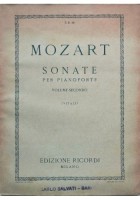 SONATE PER PIANOFORTE di Mozart 2 volumi ER 57 58 1936 Ricordi Spartito Libro