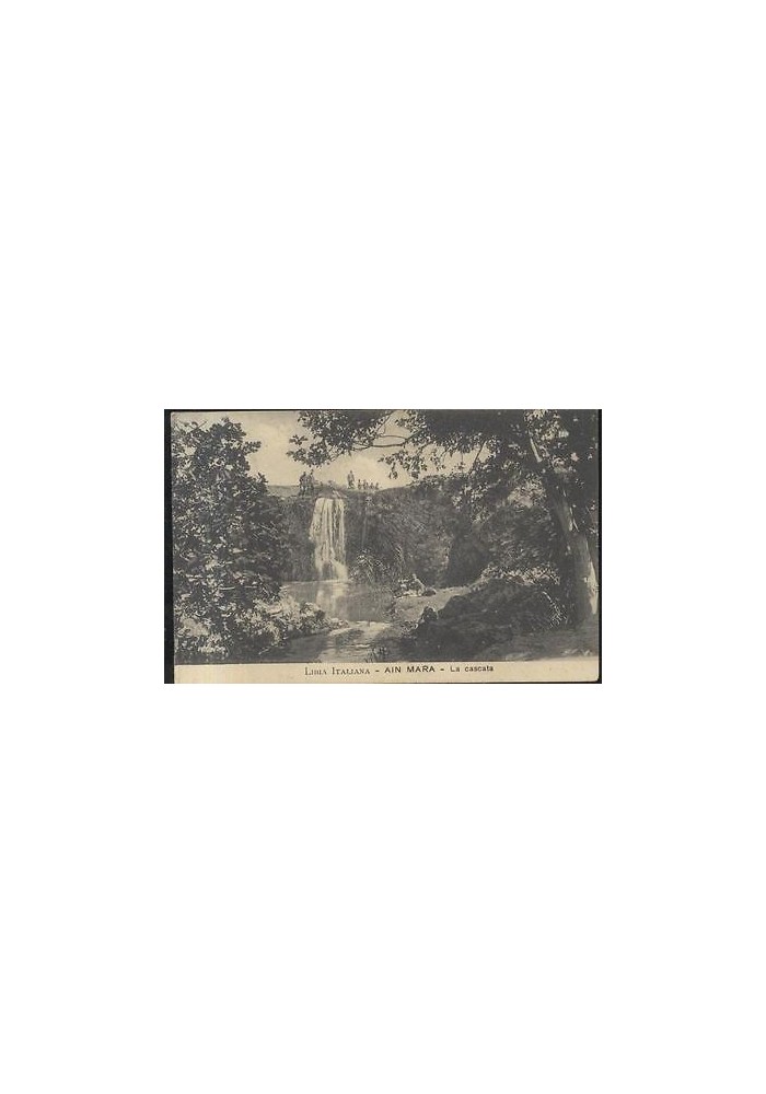 AIN MARA LE CASCATE - LIBIA ITALIANA non viaggiata ORIGINALE D'EPOCA