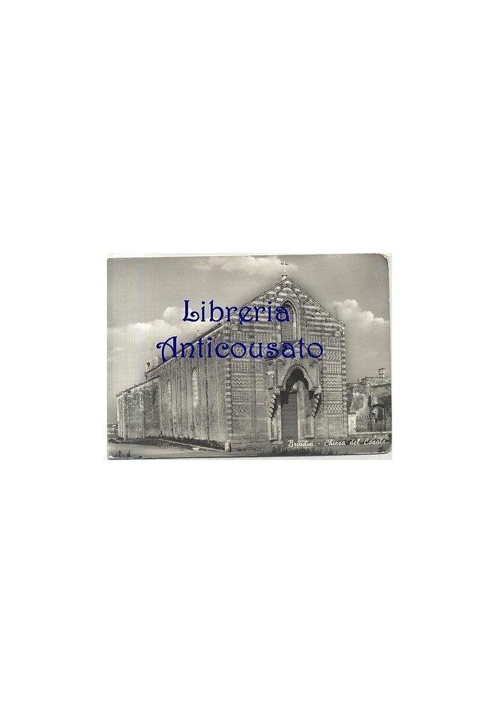 BRINDISI CHIESA DEL CASALE CARTOLINA VIAGGIATA (?) ediz. cartolibraria 1960
