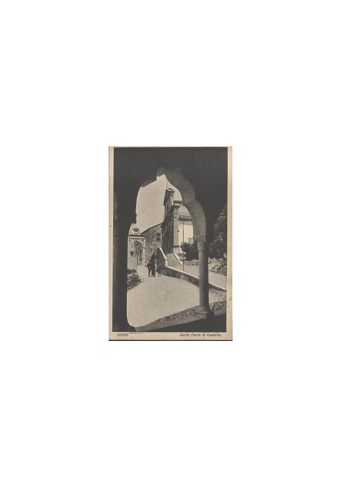 UDINE SANTA MARIA DI CASTELLO cartolina viaggiata 1929