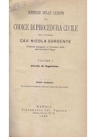 SOMMARI LEZIONI CODICE DI PROCEDURA CIVILE 2 volumi in 1 Nicola Sorgente 1884 1886