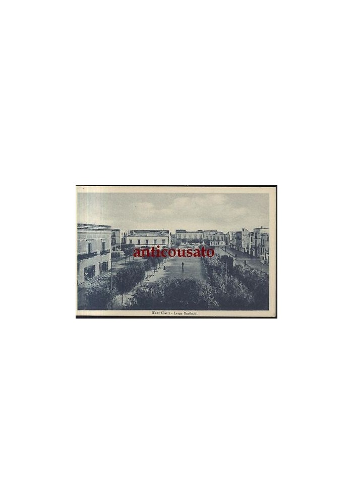 NOCI LARGO GARIBALDI ( BARI ) CARTOLINA NON VIAGGIATA ANNI '30? FORMATO PICCOLO