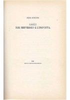 SAGGI SUL RISPARMIO E L IMPOSTA di Luigi Einaudi 1958