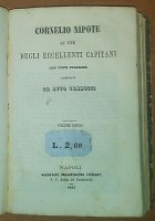 POESIE SCELTE Catullo Tibullo Properzio FAVOLE di Fedro VITE COMANDANTI 1861