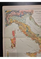 CARTA GEOLOGICA D'ITALIA 1900 Mappa Originale Antica geografica a colori cartina