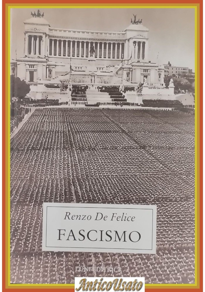 FASCISMO di Renzo De Felice 1988 Luni Editrice Libro storia