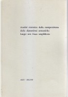 ANALISI STATISTICA DELLA COMPOSIZIONE DELLE DISTORSIONI ARMONICHE Bonavoglia