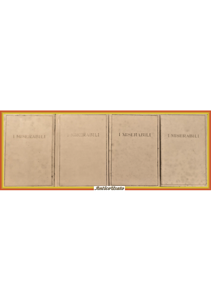 I MISERABILI di Victor Hugo 4 volumi completa editrice Bietti Libro romanzo