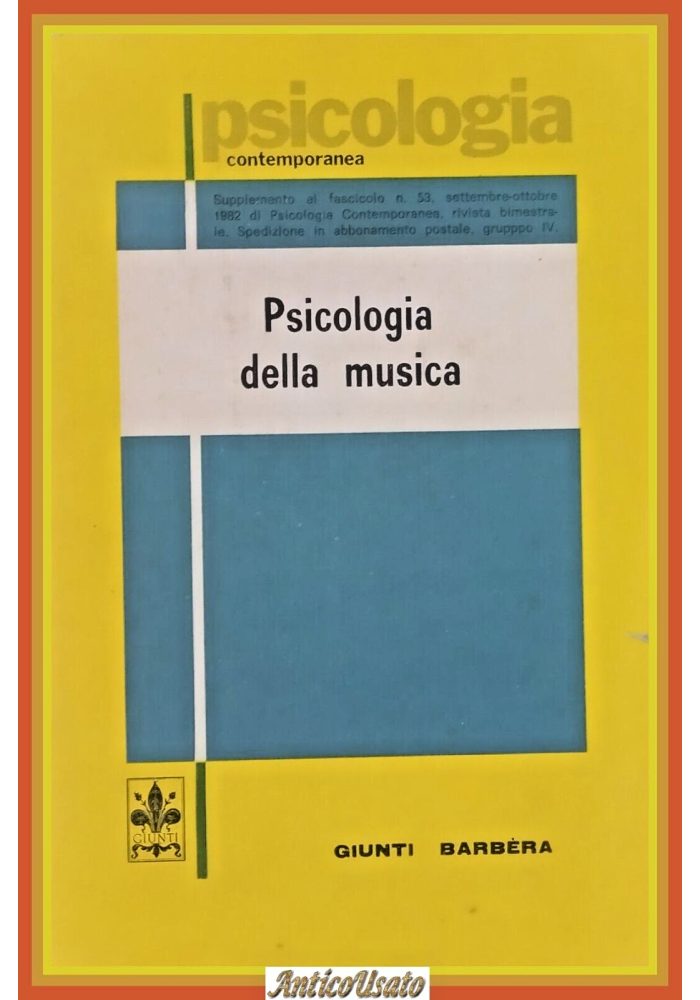 PSICOLOGIA DELLA MUSICA di Geza Revesz 1983 Giunti Barbera Libro contemporanea