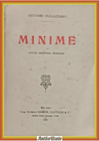MINIME di Antonio Fogazzaro 1908 Baldini & Castoldi Libro studi discorsi pensier