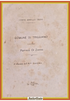 COMUNE DI TRIGGIANO CONTRO PARROCO DI ZONNO Corte d'Appello di Trani 1920 Libro