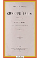 VERSI E POESIE di Giuseppe Parini 1851 Rondinella Libro antico elegante copertin