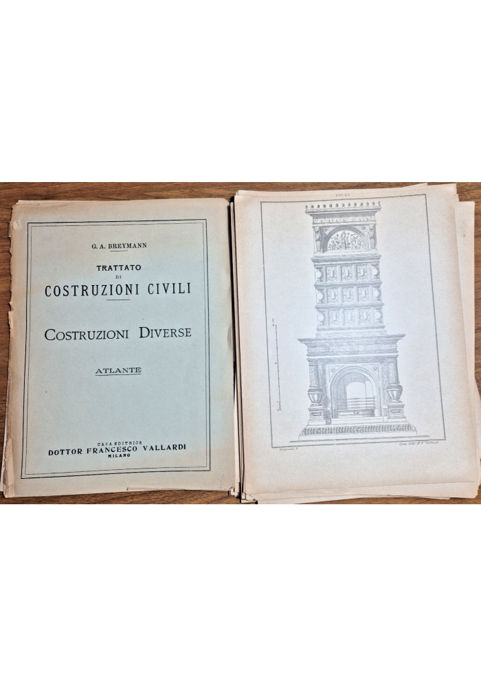 COSTRUZIONI DIVERSE Atlante di Breymann 1931 Libro TRATTATO COSTRUZIONI CIVILI
