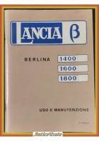 LANCIA BETA BERLINA 1400 1600 1800 uso e manutenzione 1974 Libretto