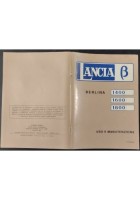 LANCIA BETA BERLINA 1400 1600 1800 uso e manutenzione 1974 Libretto