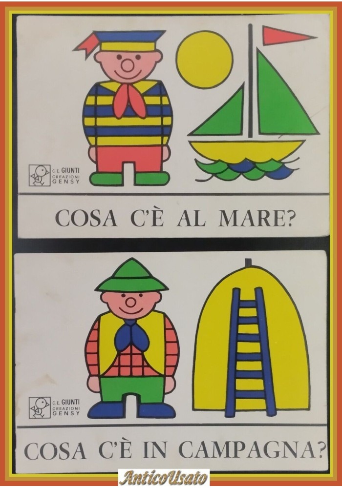 COSA C'È IN CAMPAGNA AL MARE 2 album 1967 Giunti Libro creazioni Gensy infanzia