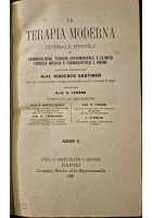 LA TERAPIA MODERNA GIORNALE FARMACOLOGIA di Vincenzo Gauthier 1887 Libro antico