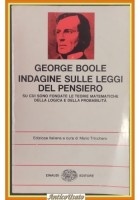INDAGINE SULLE LEGGI DEL PENSIERO di George Boole 1976 Einaudi Libro logica