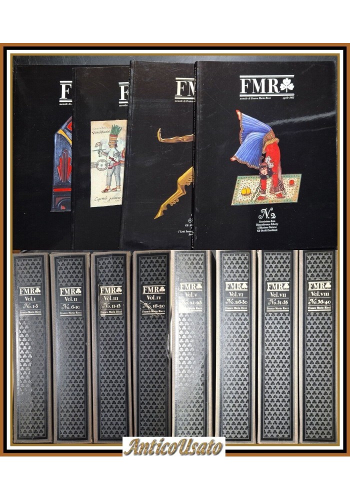 FMR primi 40 numeri in 8 cofanetti Rivista Arte Franco Maria Ricci effemera