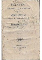 PRINCIPJ FONDAMENTALI DELLE BELLE LETTERE applicati alle belle arti Parini 1839?