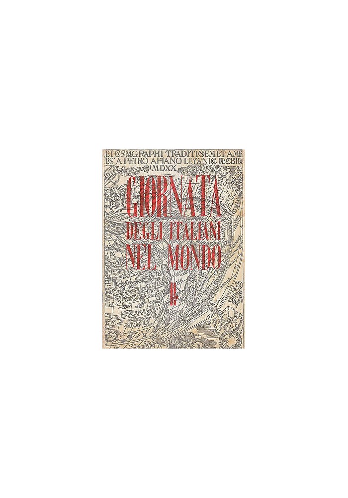 GIORNATA DEGLI ITALIANI NEL MONDO - Società Nazionale Dante Alighieri 1940